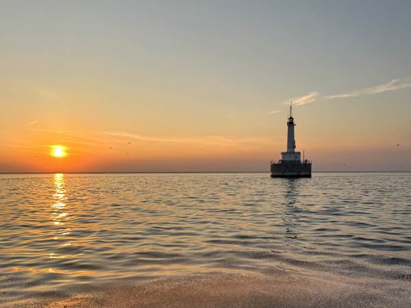 Coastal View Of Racine Reef Lighthouse