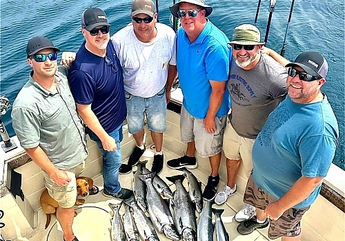 Group poses with their catch